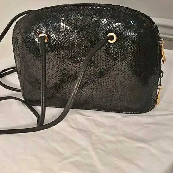 Shiny Snake embossed Leather Due Fratelli Bag - Picture 4 of 8